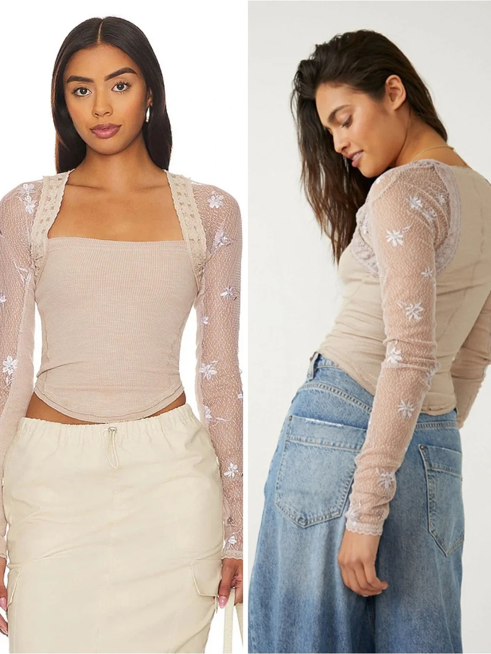 NWT Free People x Revolve Jolie Top in Cashmere